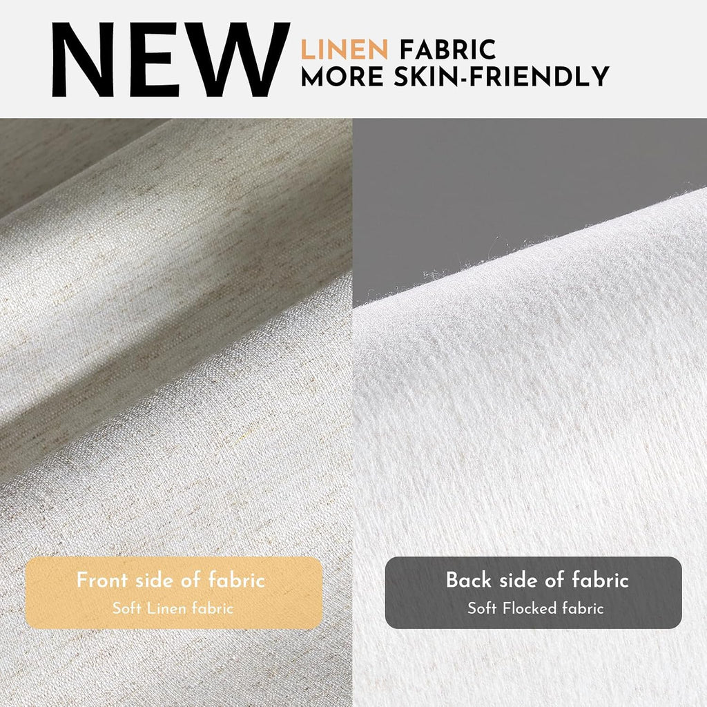 No Tools No Drill Cordless Roman Shades for Indoor Windows, Linen Fabric Light Filtering Roman Blinds, Privacy Window