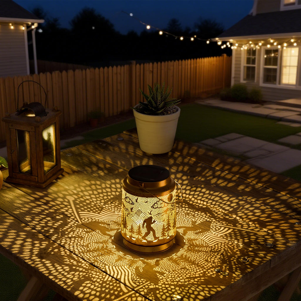 Bigfoot Outdoor Garden Solar Lantern Sasquatch Decorative Hanging Decor