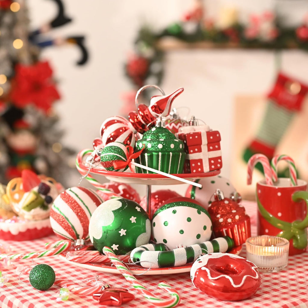 Christmas Ball Ornaments Tree Decorations Set - Set of 80
