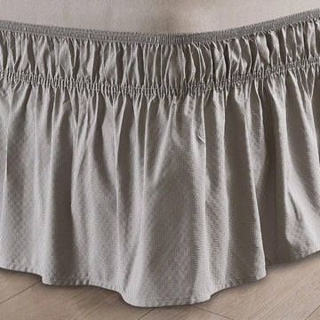 Wrap Around Bed Skirt - Bed Skirt with 18 Inch Drop, Grey