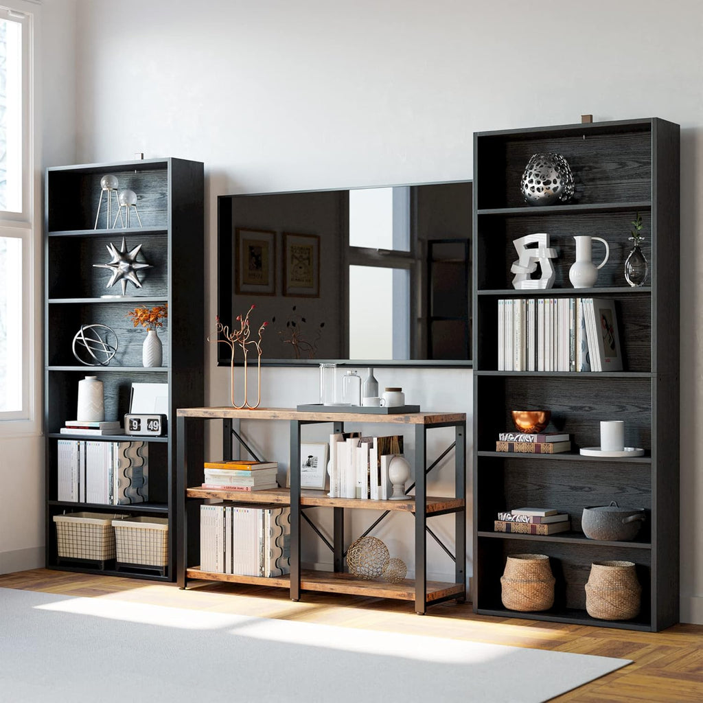 Bookshelves and Bookcases Floor Standing 6 Tiers Display Storage Shelves 70 in Tall Bookcase Home Decor Furniture
