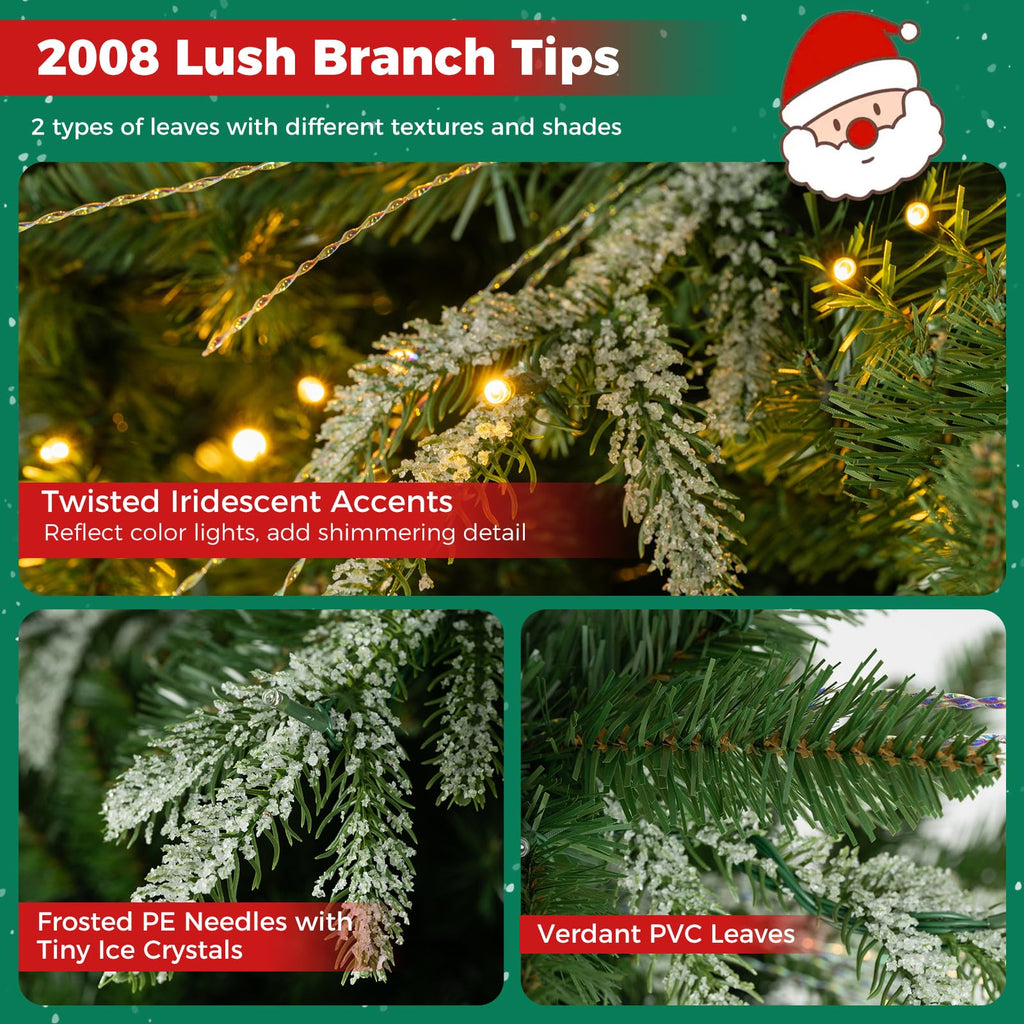 7.5 FT Pre-Lit Christmas Tree, Color-Changing, Remote Control