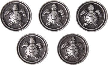 5 Pack Brushed Pewter Cabinet Knobs 1-7/16 inch (37mm) Kitchen Cabinet Handles and Drawer Knobs for Cupboards