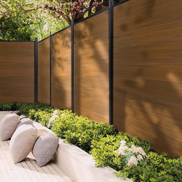 Privacy Fence Panels for Outside,6ft(W) x 6ft(H) Outdoor Privacy Panels with 1 Post,Wind Resistant Wood Plastic