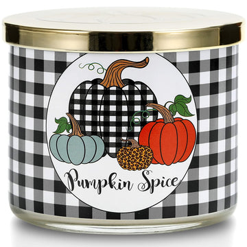 Pumpkin Candle, Thanksgiving Candles Gift, Fall Candle, Pumpkin Spice Scented Candle Autumn, Large 3 Wicks, 14 oz