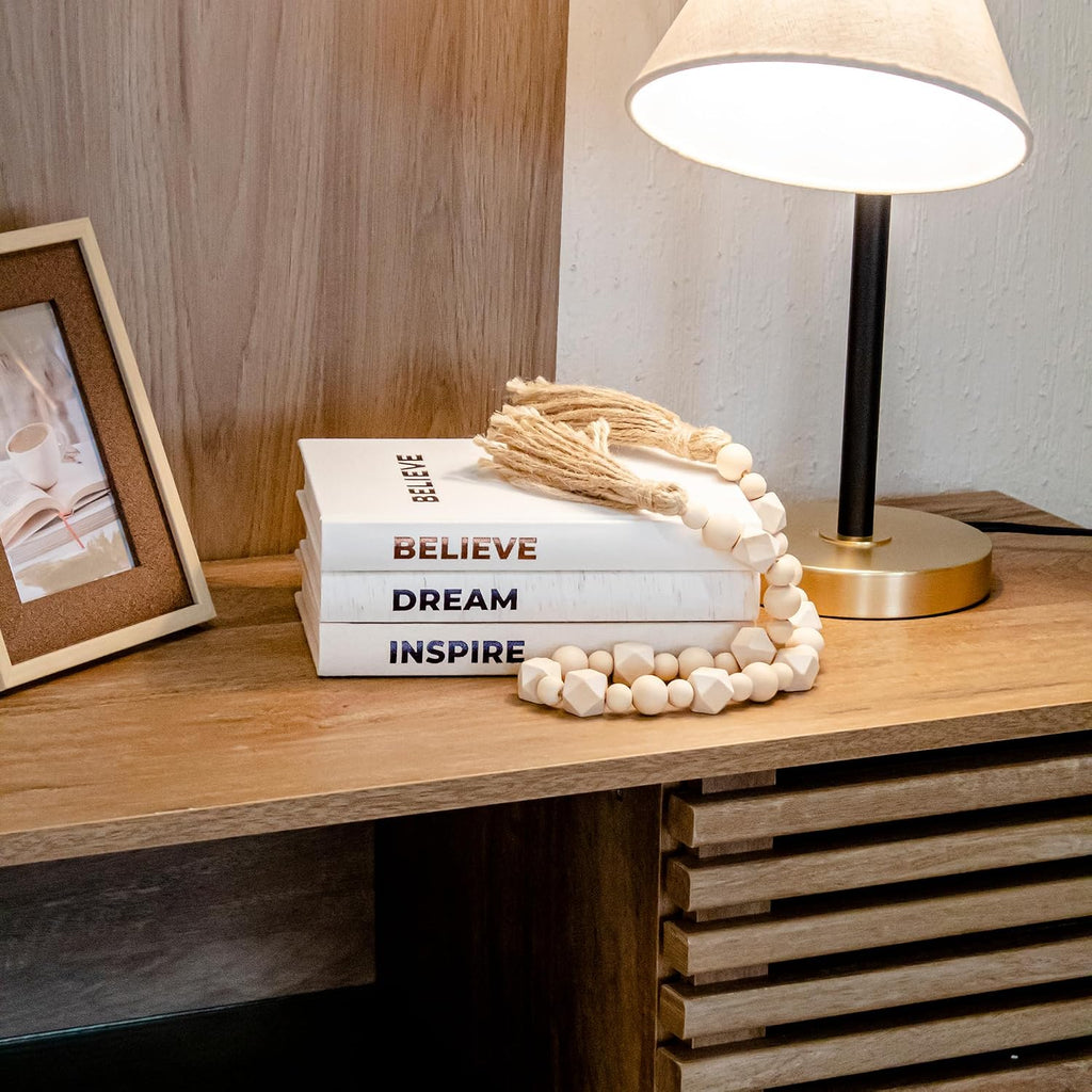 Dabster Guys Decorative Books Decor - Linen Decor Books with Inspirational Design - Shelf Decoration - Blank Pages