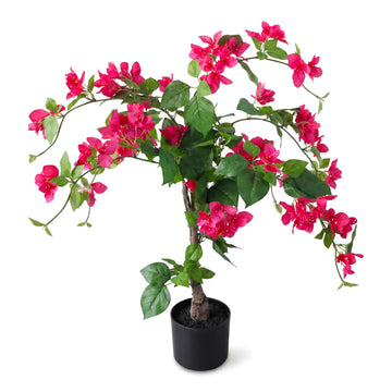 37-Inch Artificial Bougainvillea Tree, UV Resistant (Red, 37 Inch)