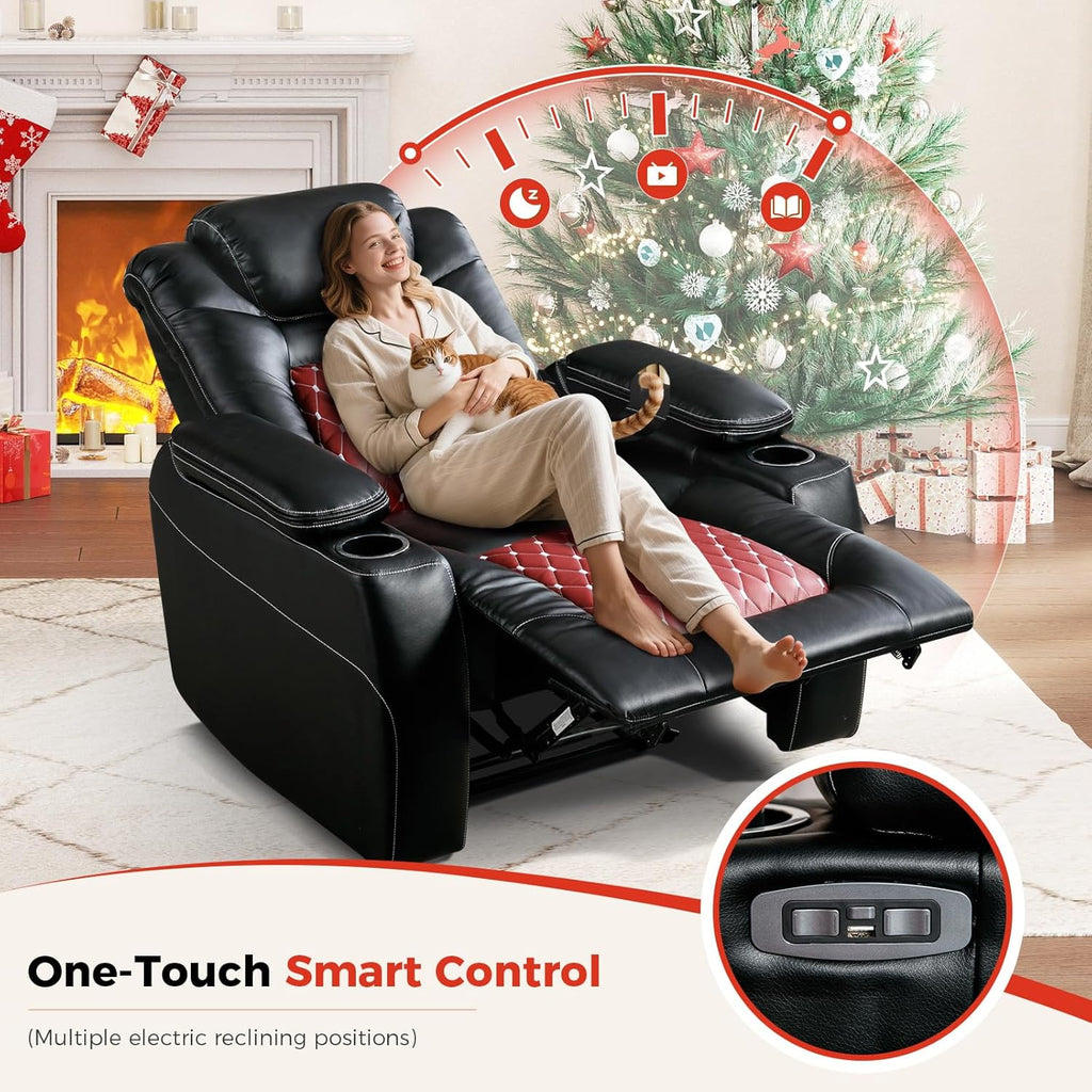 ANJ Electric Power Recliner Chair with Adjustable Powered Headrest