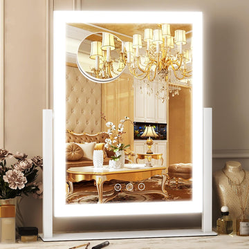 Vanity Mirror with Lights - 17"X13" Lighted Makeup Mirror, Makeup Mirror with Lights, Touch Screen with 3-Color