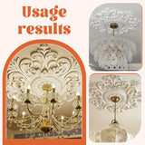 28" Large PU Ceiling Medallion Combination Decorative - 28 inch Classic French Chandelier Base Cover, Victorian
