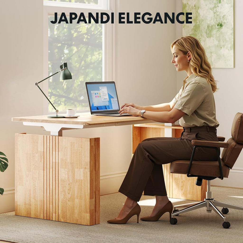 63 x 30 Inch WoodiX Solid Wood Executive Standing Desk, Maple