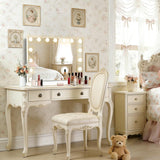 Hollywood Vanity Mirror with Lights, 23" x 18", 15 Dimmable Bulbs, 3 Color Lights, Make Up Lighted Mirror, USB