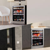 24 Inch Beverage Refrigerator - 180 Can Beverage Fridge with 34°-54°F