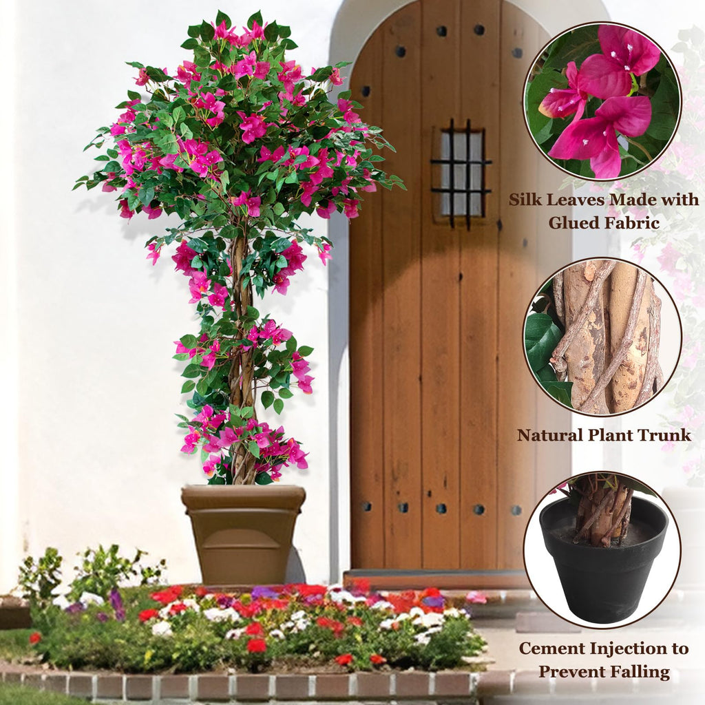 5FT Bougainvillea Artificial Tree for Outdoors or Indoors