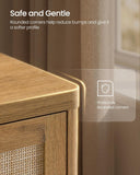 ELLAN Collection - Boho Buffet Cabinet with Rattan-Look Doors, Sideboard Storage Cabinet, Rounded Corners