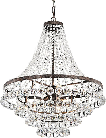 Luxury Empire Crystal Chandelier, 7 Lights, 4 Tiers Glam Light with Chrome Finish, Adjustable Hanging Ceiling Light Fixture, Foyer/Hallway, Dining, Bedroom, Living Room (Antique Copper) A108-B097MPVZ8W