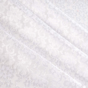 Raschelle Lace White, Fabric by the Yard