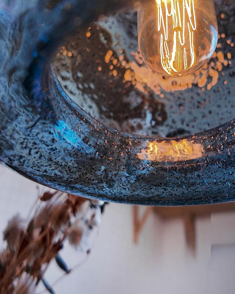 Glass Pendant Lights Kitchen Island Modern Farmhouse Blue Ceiling Hanging Light Fixtures Globe Over Table Sink Foyer