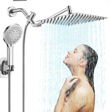 10 inch Rain Shower Head with Handheld Spray Stainless Steel