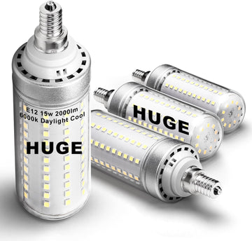 E12 LED 150w Replacement Bulbs C7 2200lm,6000K Daylight Bright