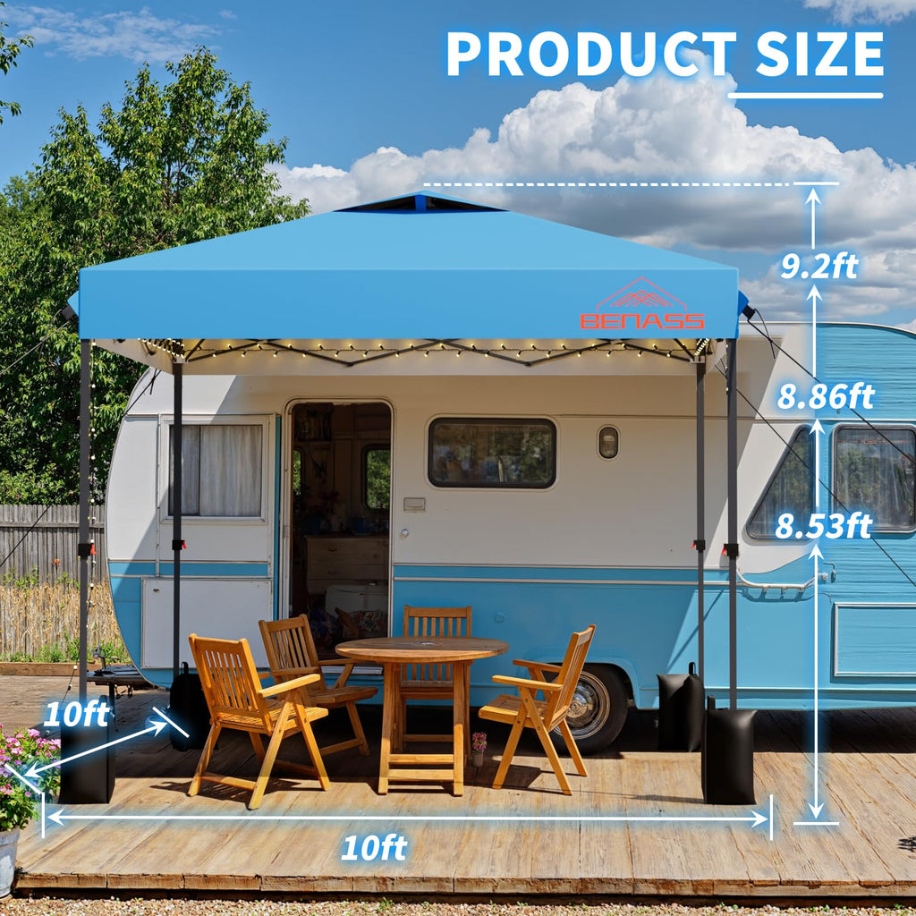 10x10 Pop Up Canopy Tent, Turquoise