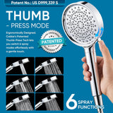 Filtered Shower Head with Handheld, High Pressure 6 Spray Mode Showerhead with Filters