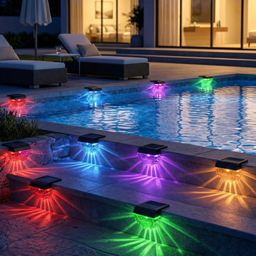 16 Pack Solar Deck Lights Outdoor, Solar Step Lights Waterproof for Outside, Yard, Patio, Garden, Pool, Railing