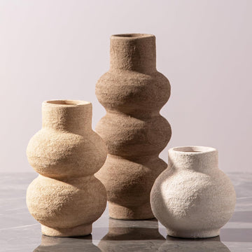 Ceramic Vase Home Table Decor - Flower Vase Set of 3