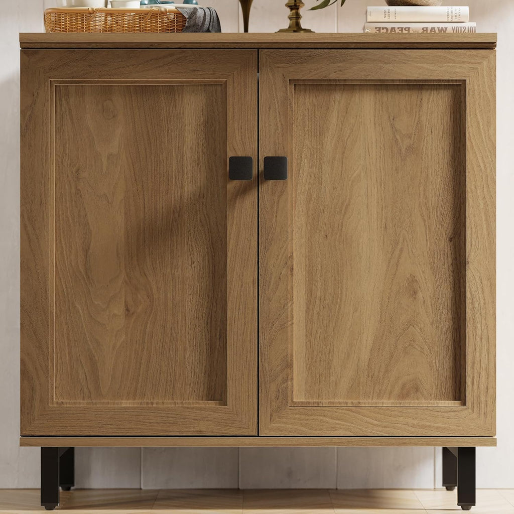 Buffet Sideboard Cabinet Farmhouse Modern 3 in1 Storage Cabinet with Adjustable Shelves for Kitchen, Coffee Bar
