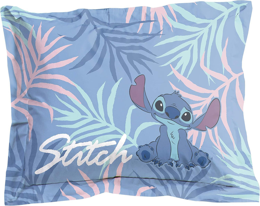 Lilo & Stitch Paradise Dream Comforter & Sham Set - Super Soft Kids Reversible Bedding - Fade Resistant