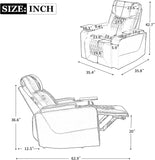 Flieks Power Motion Recliner with Ambient Lighting, USB Charge Port, 2 Convenient Cup Holders