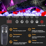 45 inches Electric Fireplace Inserts, Recessed and Wall Mounted Fireplace Heater, Linear Fireplace w/Thermostat