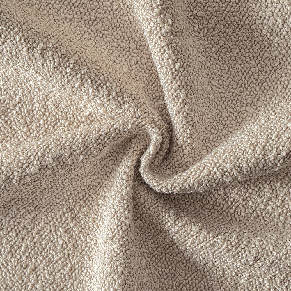 18x18 Decorative Boucle Couch Pillow Covers Oatmeal