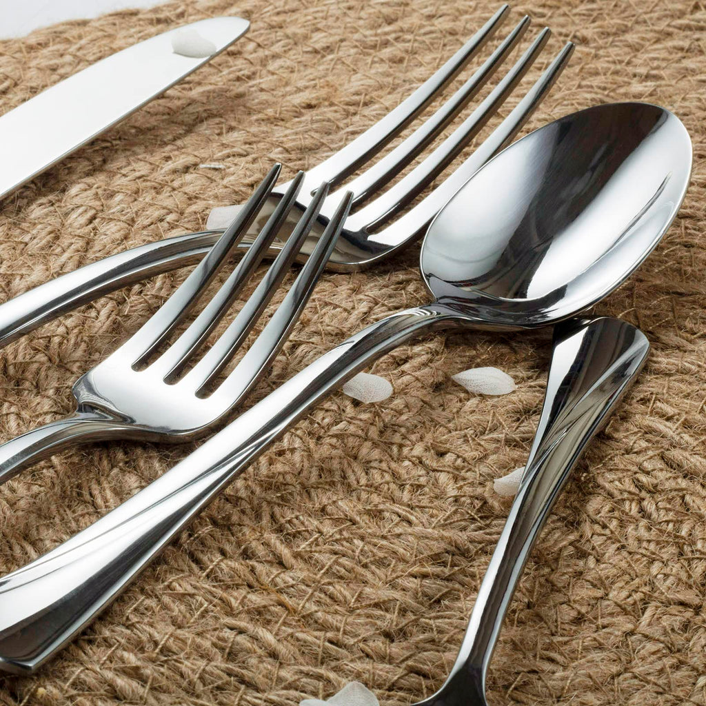 Alice 20-Piece Silverware Set Stainless Steel Flatware Set,Service for 4,Mirror Polished Cutlery Set,Dishwasher Safe