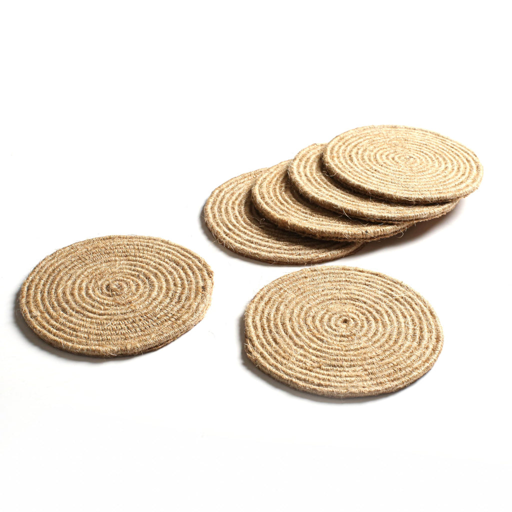 Natural Jute Coaster 4 Inch - Tea Coaster, Coffee Coaster, Dinning Table Accessories, Decorative Home Decor, Wedding
