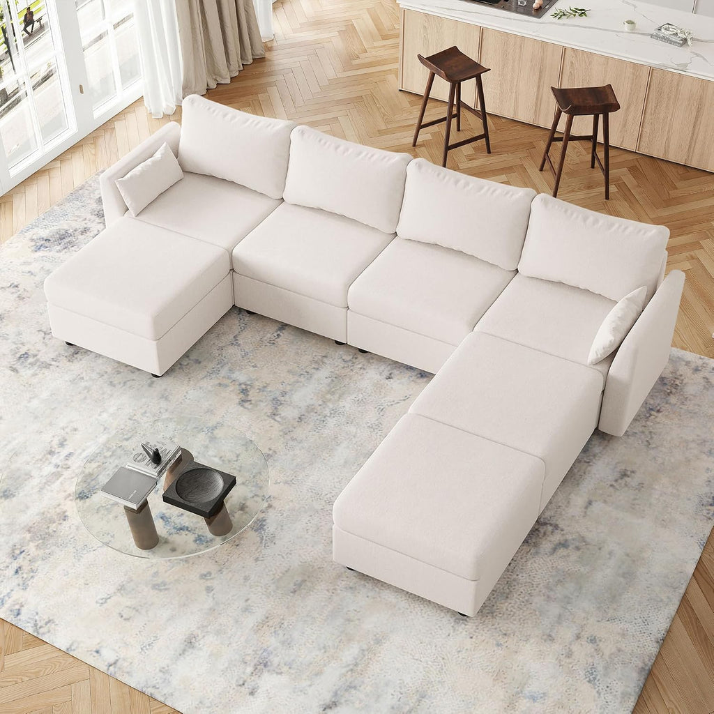 Modular Sectional Sofa Couches, Large Convertible Modular Couches with Storage