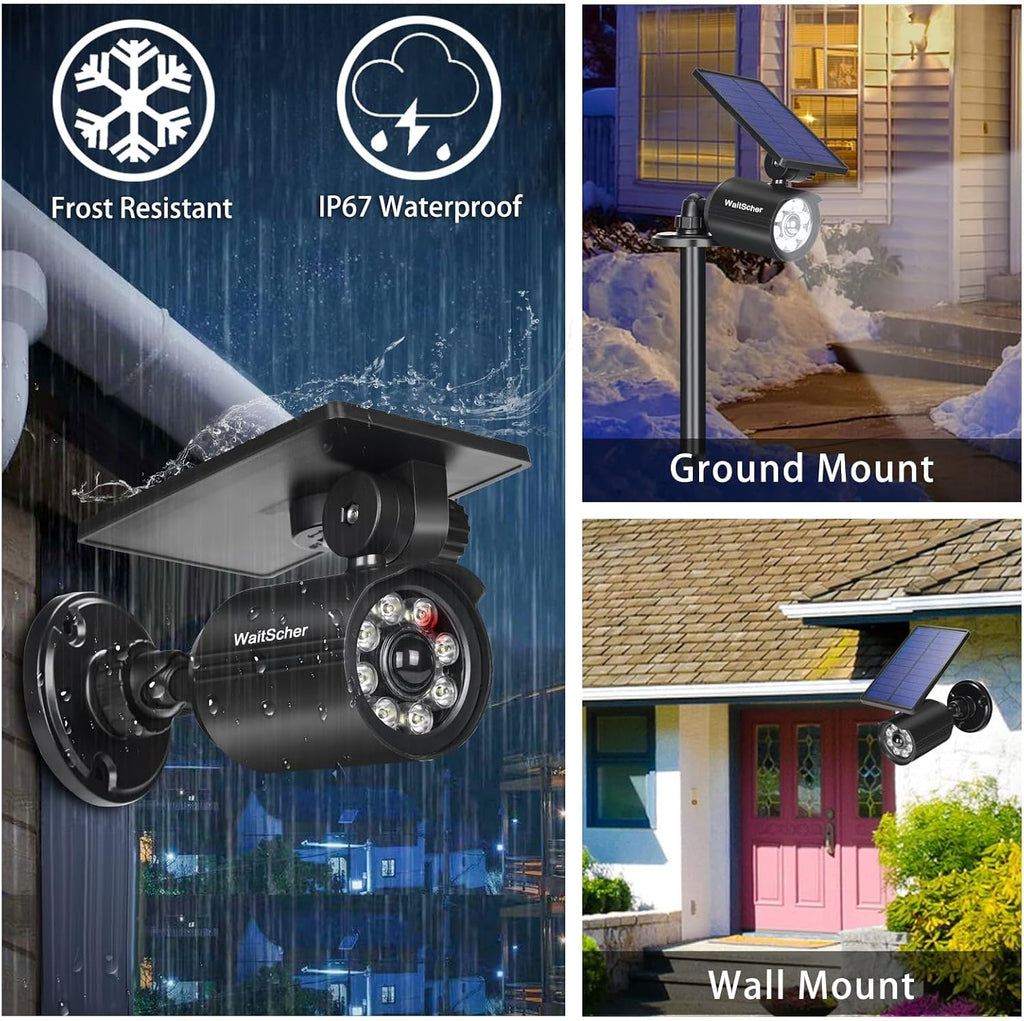 Solar Lights Outdoor Motion Sensor IP67 Waterproof 360° Rotatable Solar Powered Flood Lights for Barns Garden