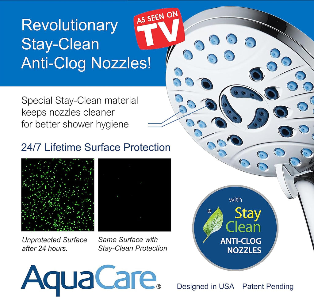 AquaCare High Pressure 8-mode Handheld Shower Head