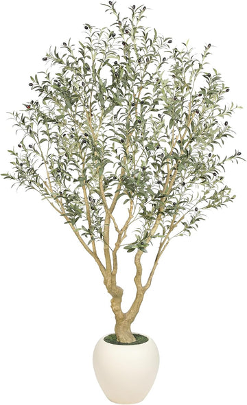 Olive Trees Artificial Indoor 7ft with 15" Exquisite Planter