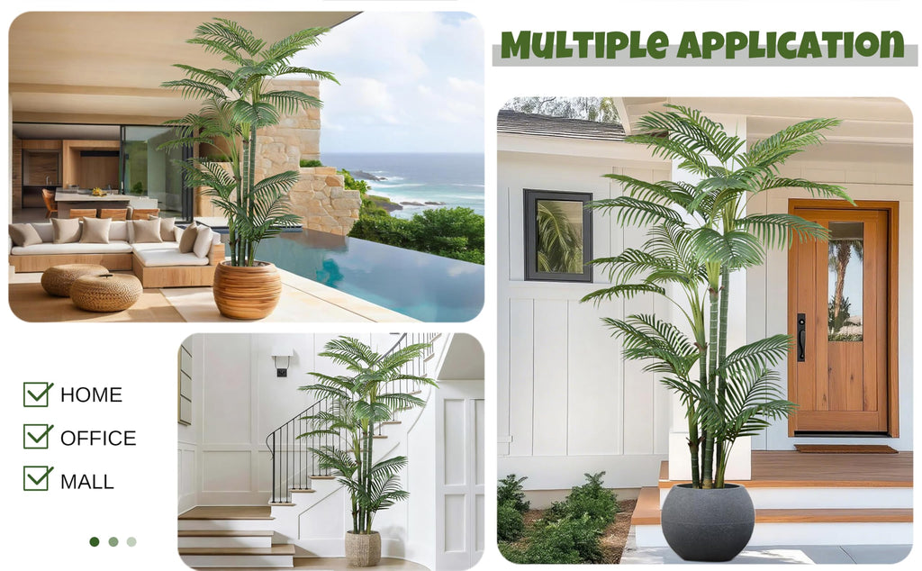 Artificial Areca Palm Tree 7FT with 29 Leaves & 4 Trunks