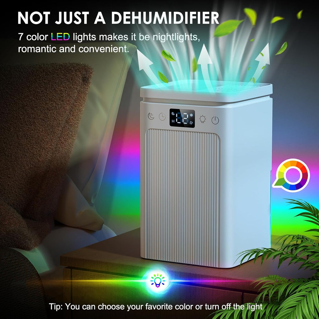 Dehumidifier,75 OZ Water Tank, Quiet Dehumidifiers for Home,Basement, Bedroom,Bathroom, RV,Closet with Auto Shut Off