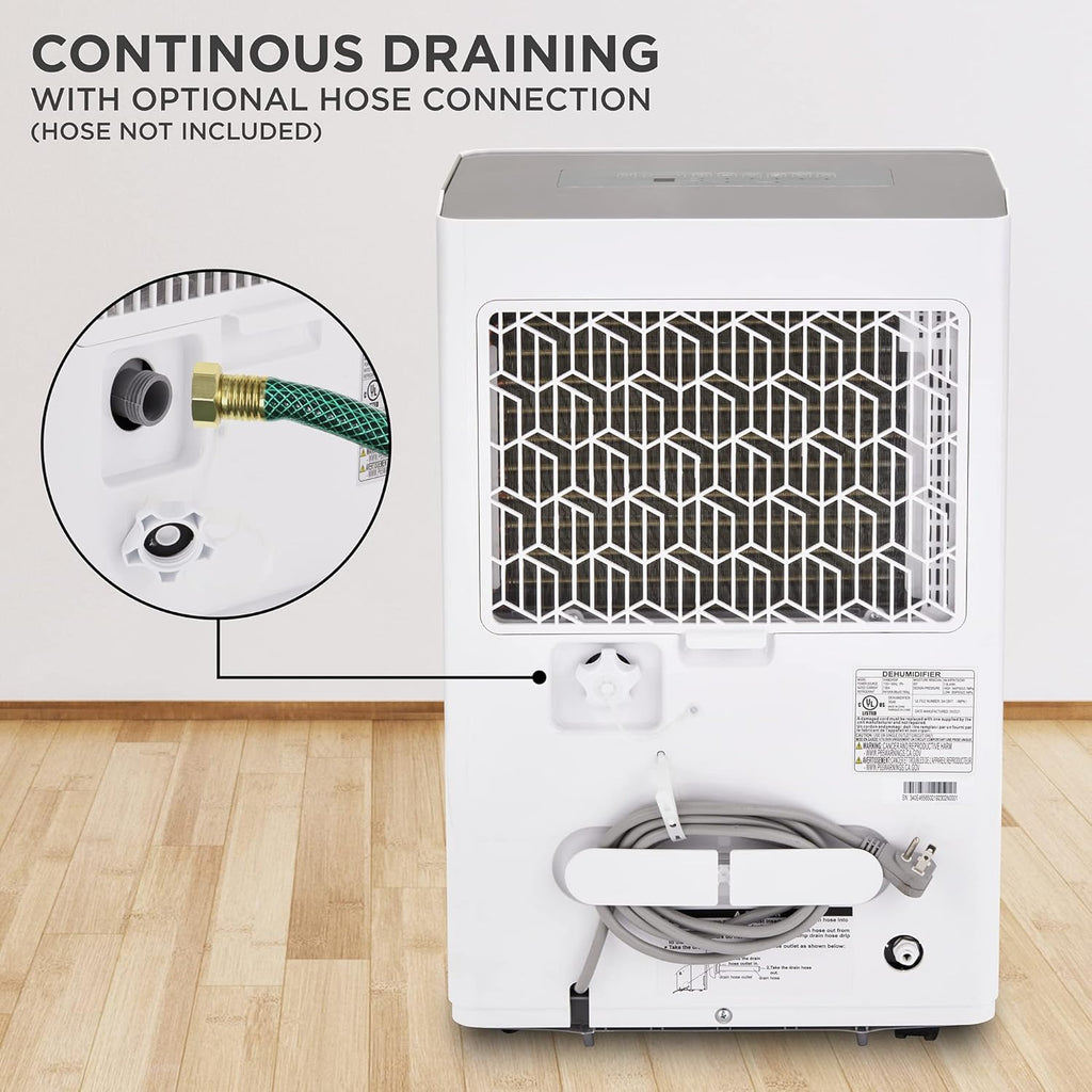 4,500 Sq. Ft Energy Star Dehumidifier With Pump, Large Capacity Compressor De