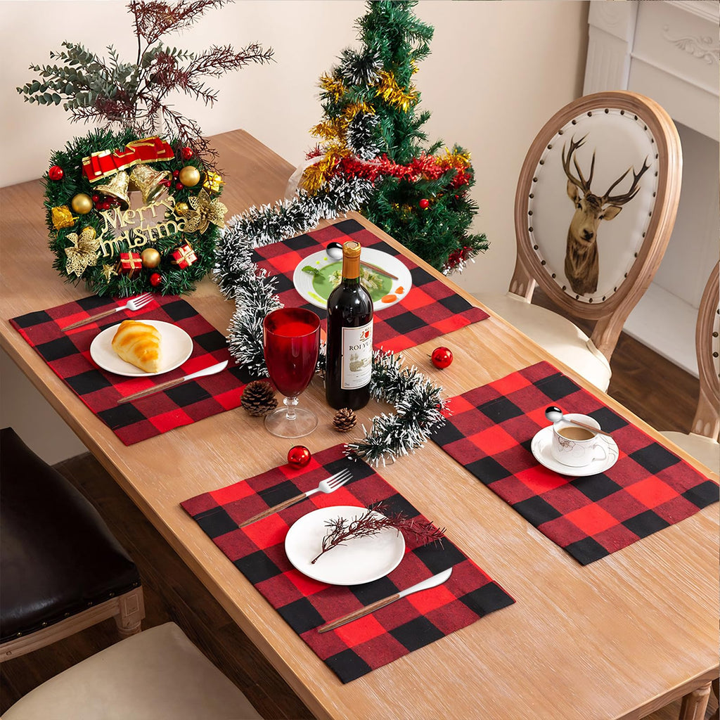 16-Piece Silverware Set for 4, Wood-Grain Handle Flatware