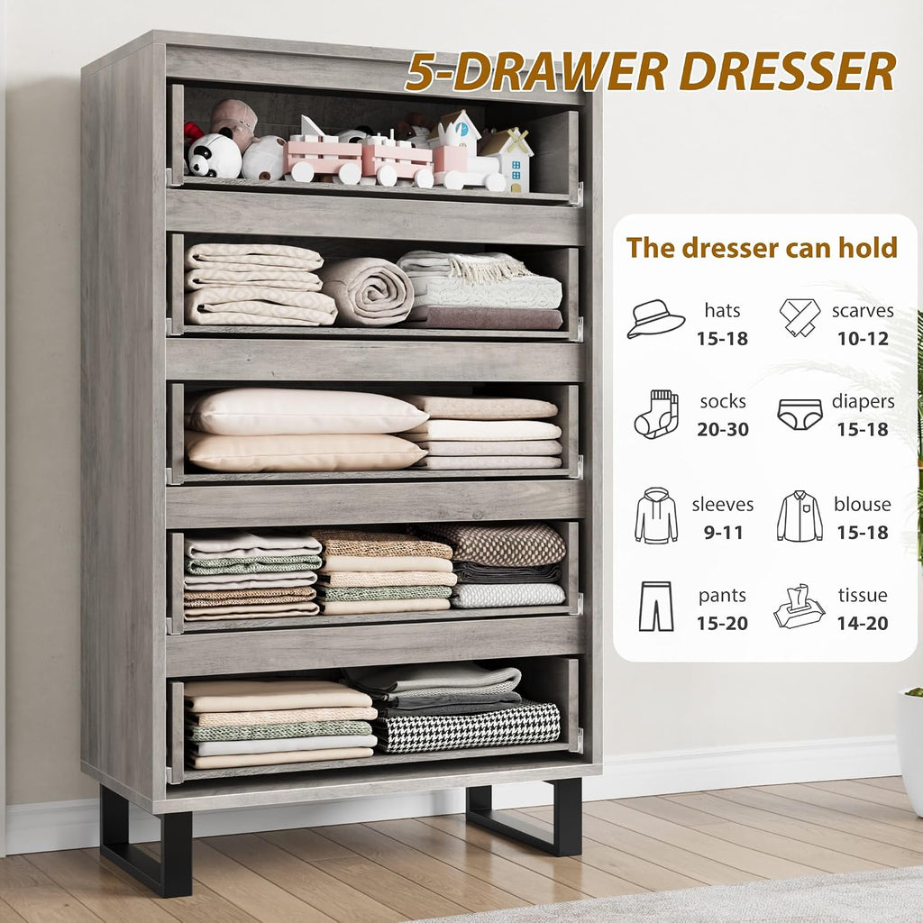 5 Dresser , 50.5" Vertical Dresser Drawer with Storage | dresser , freestanding vertical drawer with storage, wooden