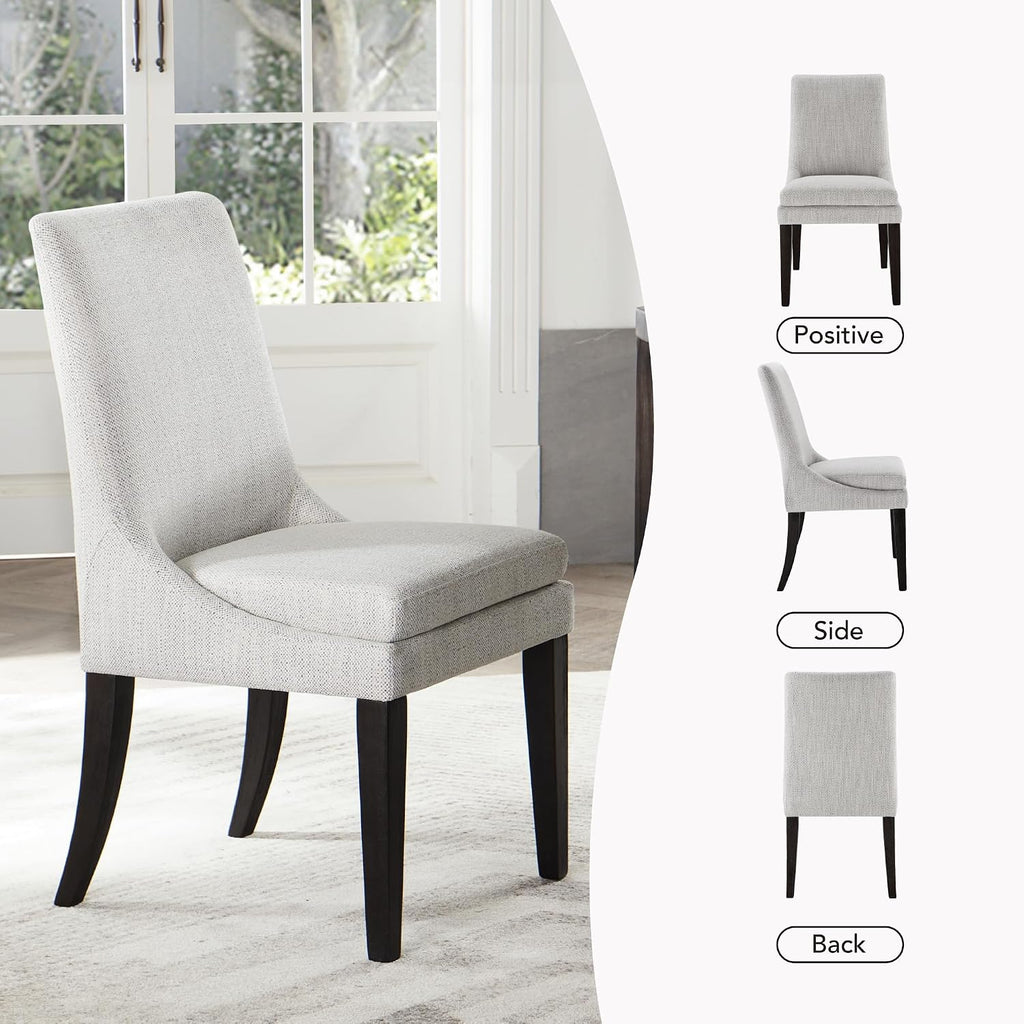 Upholstered Dining Chairs Modern Sidechair Performance Fabric High Back Armlesschair for Diningroom Kitchen,Linen,Set