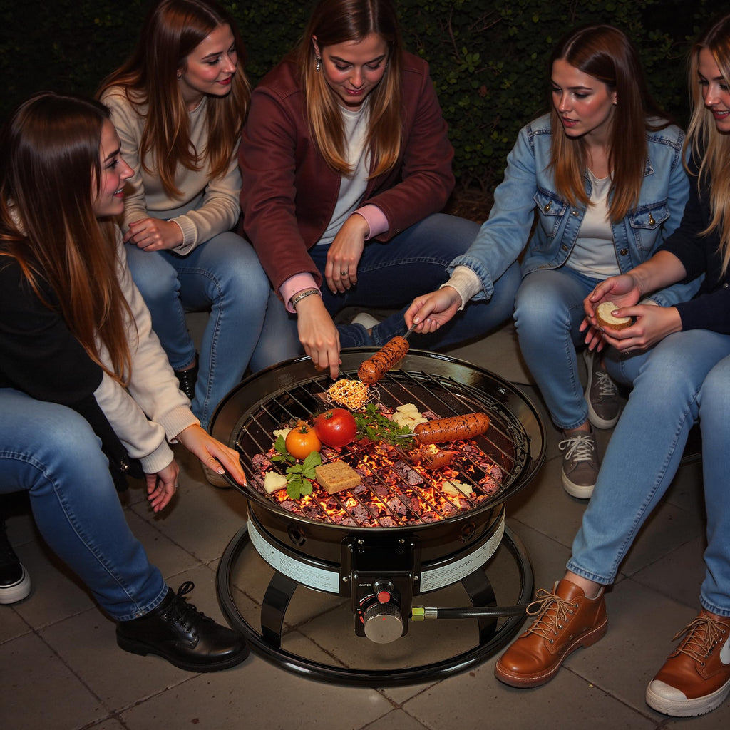 19 Inch Smokeless Propane Fire Pit 53000 BTU Portable