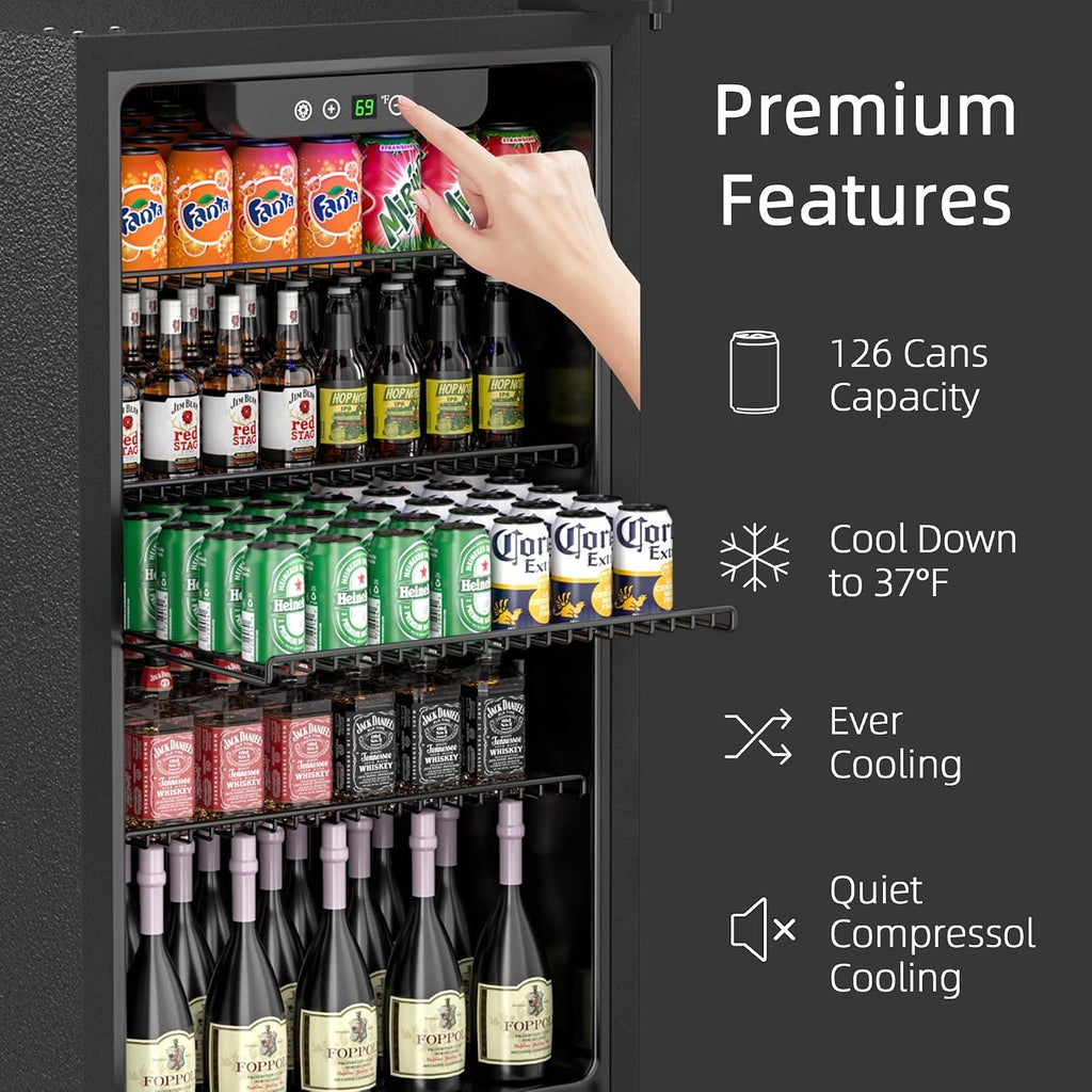 Compact Freestanding Beverage Refrigerator