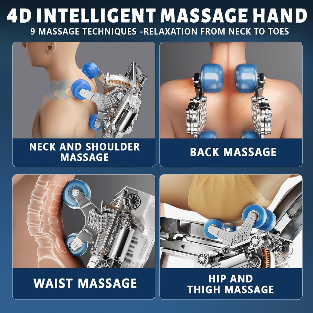 4D Massage Chair Full Body Zero Gravity Recliner,55" SL-Track Massage Chair | 15 Auto Modes,11 Technique,40 Airbags