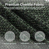 Modern Swivel Lounge Chair and Ottoman — Green Chenille