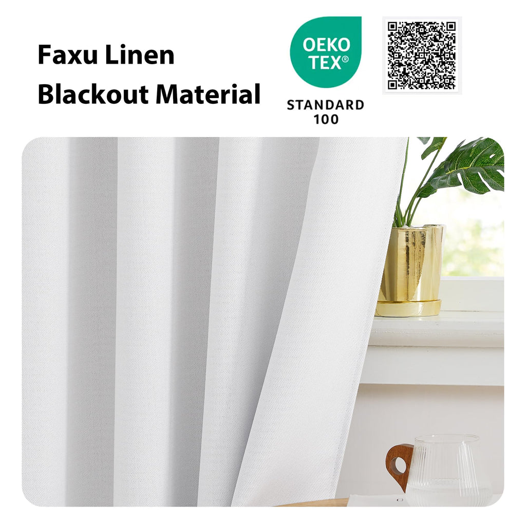 Faux Linen Curtain Valances Over Sink, Farmhouse Light Filtering Privacy Window Covering, Short Curtains for